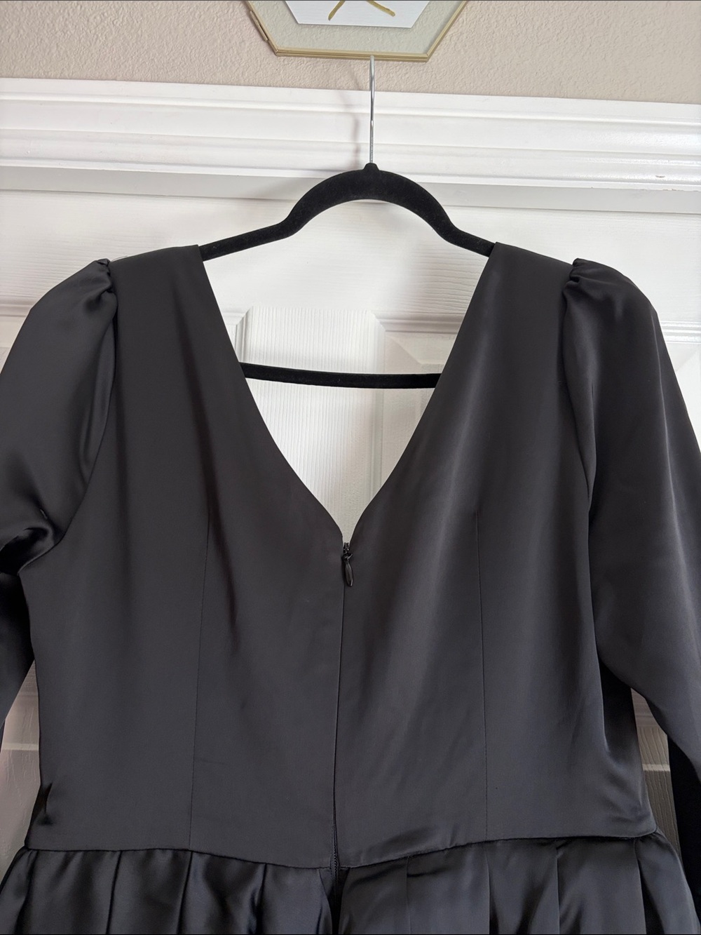 Dark Romance Satin Bustle Dress in Black - Picture 8 of 10
